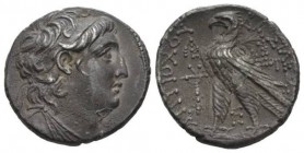The Seleucid Kings, Antiochus VII Evergetes, 138-129Tyre Tetradrachm 136-135, AR 28mm., 14.11g. Diademed head r. Rev. ΒΑΣΙΛΕΩΣ −ANTIOXOY Eagle standin...