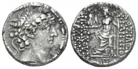 The Seleucid Kings, Philip I Philadelphus, 95-75 BCAntioch Tetradrachm Antioch 88-87, AR 25.5mm., 15.11g. Diademed head of Philip Philadelphos right. ...