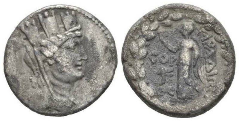 Phoenicia, Aradus Tetradrachm 84-83, AR 25mm., 14.87g. Turreted, veiled and drap...