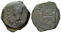 Hispania, Emerita Tiberius, 14-37 Bronze 14-37, Æ 30mm., 14.28g. Radiate head l. Rev. Camp gateway. RPC 26.

Good Fine.

 

In addition, winning...