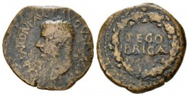 Hispania, Segobrica Tiberius, 14-37 As 14-37, Æ 30.5mm., 12.38g. Bare head l. Rev. SEGO/BRIGA in two lines within wreath. RPC I 473. SNG Cop. 629.

...