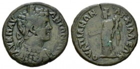 Thrace, Anchialus Caracalla, 198-217 Bronze 198-217, Æ 27mm., 10.30g. AV K M AVP ANTΩNINΟ Laureate, draped and cuirassed bust r. Rev. OYLΠIANON AΓXIAL...