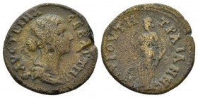 Thrace, Augusta Traiana Faustina junior, daughter of Antoninus Pius and wife of Marcus Aurelius Bronze 161-175, Æ 25mm., 18.71g. Draped bust r. Rev. N...