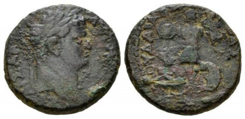 Judaea, Caesarea Titus, 79-81 Two Assaria 71-73, Æ 25mm., 11.93g. Laureate head ...