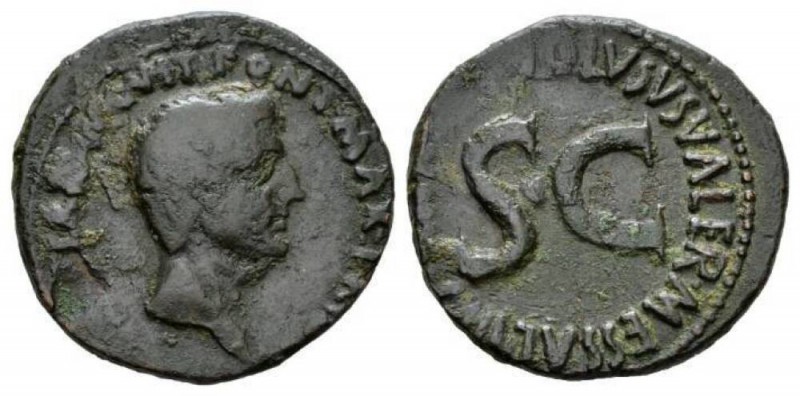 Octavian as Augustus, 27 BC – 14 AD As 6 BC, Æ 26mm., 8.54g. CAESAR AVGVST PONT ...