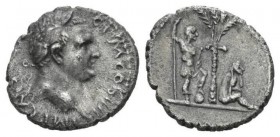 Vespasian, 69-79 Denarius Antiochia 72-73, AR 17mm., 3.10g. Laureate head r. Rev. Judaea seated r., on cuirass, in attitude of mourning; behind, palm ...