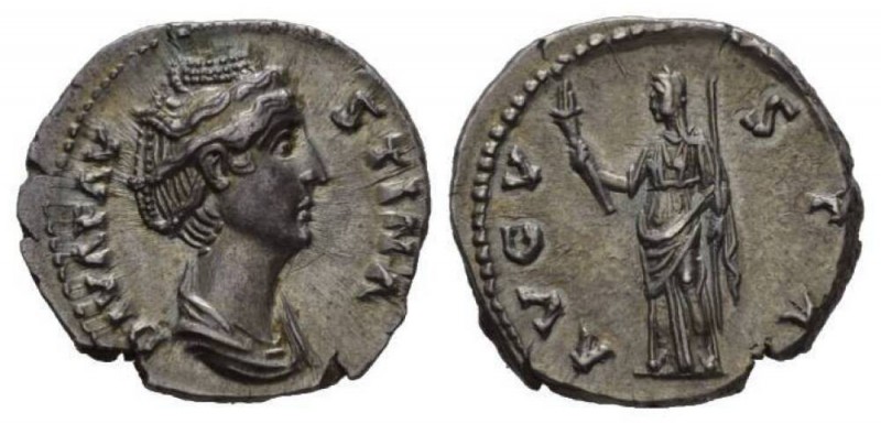 Faustina senior, wife of Antoninus Pius Denarius 141, AR 18.5mm., 3.13g. DIVA FA...