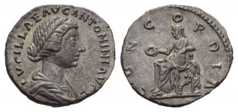 Lucilla, daughter of M. Aurelius and wife of Lucius Verus Denarius 164 - 169, AR...