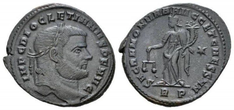 Diocletian, 284-305 Follis Rome 302-303, Æ 30mm., 9.03g. IMP DIOCLETIANVS P F AV...