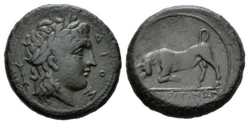 Sicily, The Mamertini Bronze after 288, Æ 22.5mm., 8.74g. ΔIOΣ Laureate head of ...