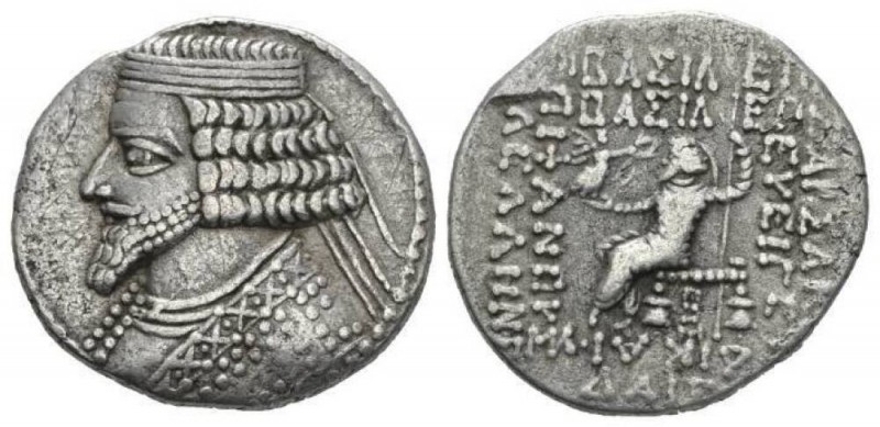 Parthia, Phraates IV, 38-2 Tetradrachm Seleucia on Tigris 27 BC, April, billon 2...