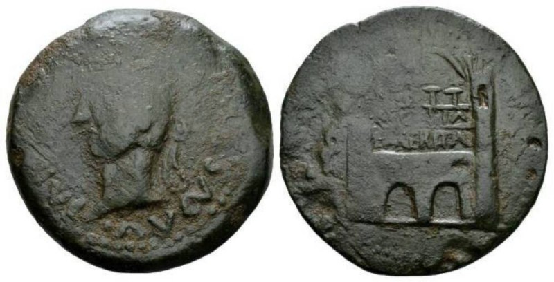 Hispania, Emerita Tiberius, 14-37 Bronze 14-37, Æ 38mm., 21.91g. DIVVS AVGVSTVS ...