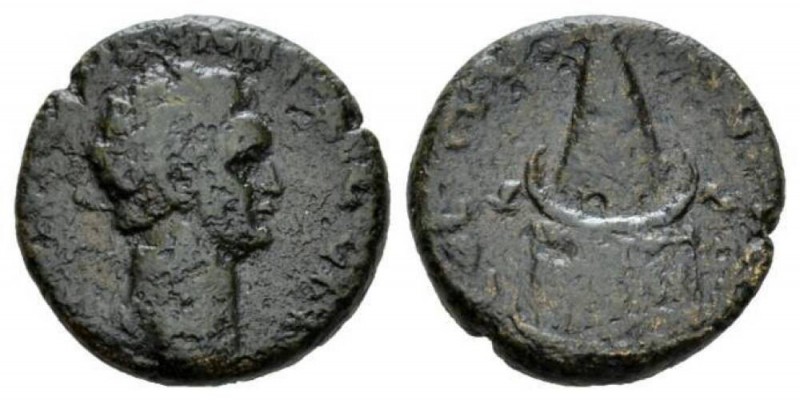 Corinthia, Corinth Domitian, 81-96 Bronze 81-96, Æ 19mm., 5.57g. Laureate head r...