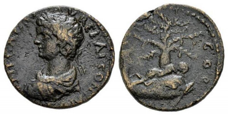 Corinthia, Corinth Caracalla, 198-217 Bronze 198-217, Æ 24mm., 7.33g. Laureate, ...