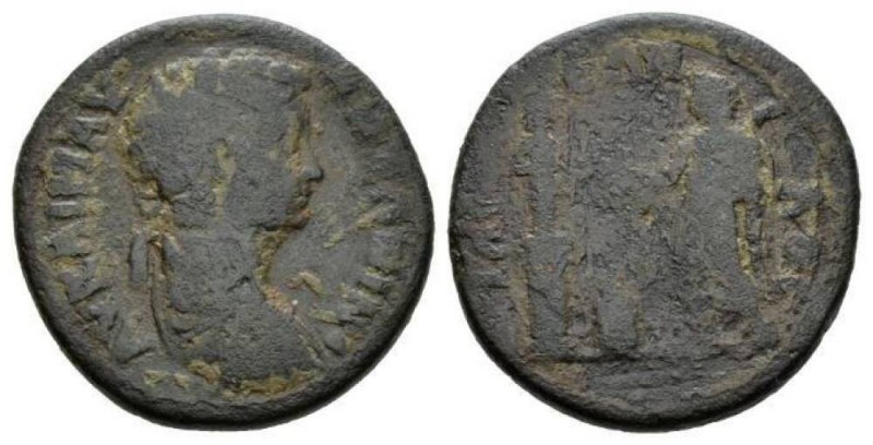 Troas, Ilium Caracalla, 198-217 Bronze 198-217, Æ 26mm., 10.96g. Laureate, drape...