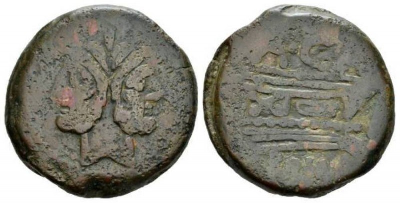 A. Caecilius As circa 169-158, Æ 32mm., 27.03g. As , Æ 32mm., 27.03g. Laureate h...