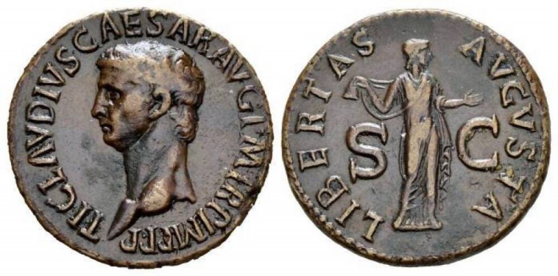 Claudius, 41-54 As 50-54, Æ 29mm., 10.75g. TI CLAVDIVS CAESAR AVG P M TR P IMP P...