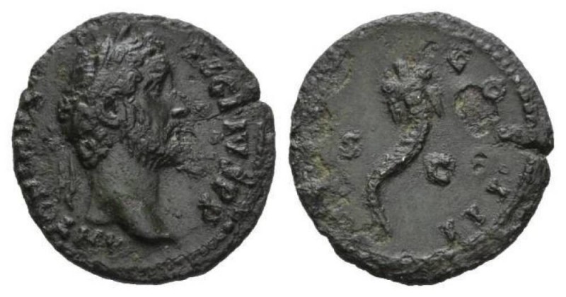 Antoninus Pius, 138-161 Quadrans 145-161, Æ 16.5mm., 2.15g. ANTONINVS - AVG PIVS...