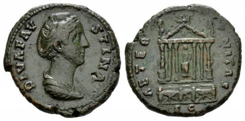 Faustina senior, wife of Antoninus Pius As After 161, Æ 28mm., 13.94g. DIVA FAVS...