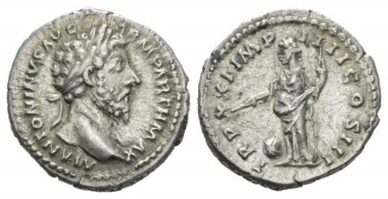 Marcus Aurelius, 161-180 Denarius 166-167, AR 19.5mm., 3.13g. M ANTONINVS AVG AR...