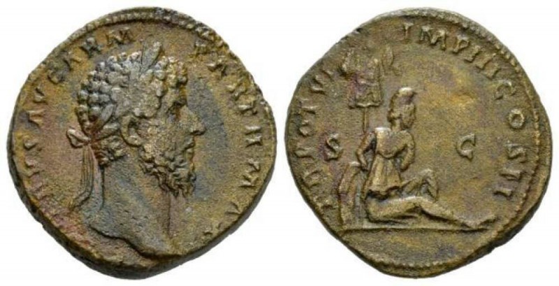 Lucius Verus, 161-169 Sestertius 165-166, Æ 33mm., 28.67g. L VERVS AVG ARM PARTH...