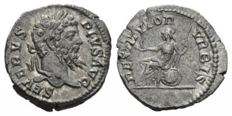 Septimius Severus, 193-211 Denarius 202-210, AR 19mm., 3.59g. SEVERVS PIVS AVG L...