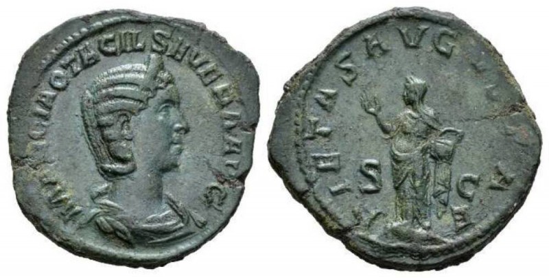 Otacilia Severa, wife of Philip I Sestertius 249, Æ 30mm., 12.88g. MARCIA OTACIL...