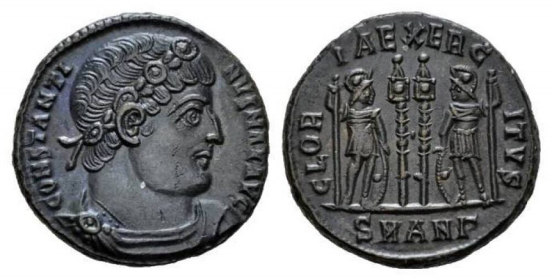 Constantine I, 307-337 Follis Antioch 330-335, Æ 18mm., 2.81g. CONSTANTINVS MAX ...