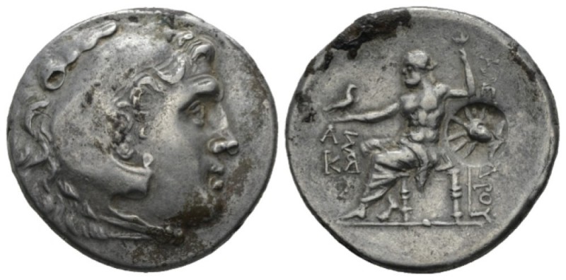 Kingdom of Macedon, Aspendus Tetradrachm 191-190, AR 32mm., 16.95g. Head of Hera...