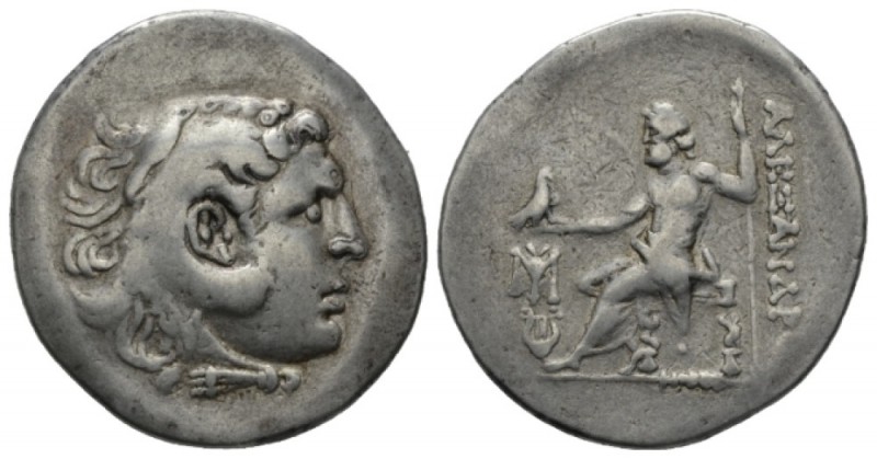 Kingdom of Macedon, Alexander III, 336 – 323 Mytilene Tetradrachm 188-170, AR 34...