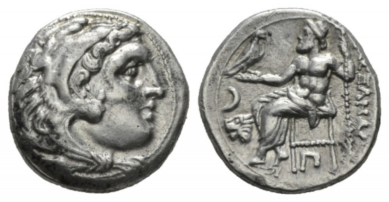 Kingdom of Thrace, Lysimachos, 323-281 Colophon Drachm 310-301, AR 18mm., 4.20g....