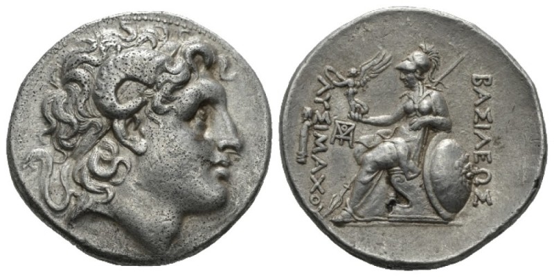 Kingdom of Thrace, Lysimachos, 323-281 Lampsakos Tetradrachm 297-281, AR 31mm., ...