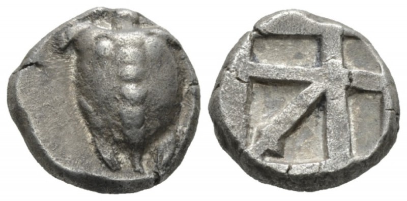 Aegina, Aegina Stater circa 480-457, AR 20.5mm., 12.24g. Sea turtle. Rev. Skew p...