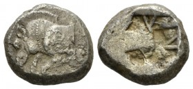 Lycia, Uncertain dynasty Stater circa 520-480, AR 18.5mm., 9.63g. Forepart of boar left. Rev. Incuse square with triangular indentation on one side. V...
