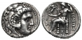 The Seleucid Kings, Seleucus I Nicator, 312- 281 Seleucia on the Tigris Tetradrachm circa 300, AR 28mm., 16.86g. Head of Heracles r. wearing lion's sk...