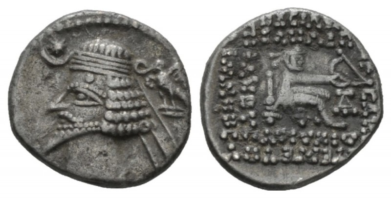 Parthia, Phraates IV, 38 - 2 Ecbatana Drachm 38-2 BC, AR 18mm., 3.72g. Diademed ...