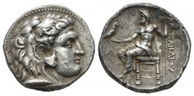 The Ptolemies, Ptolemy I Soter, 323-305 BC. Arados Tetradrachm 320-315, AR 26mm., 16.98g. Head of Herakles r., wearing lion skin. Rev. Zeus Aëtophoros...