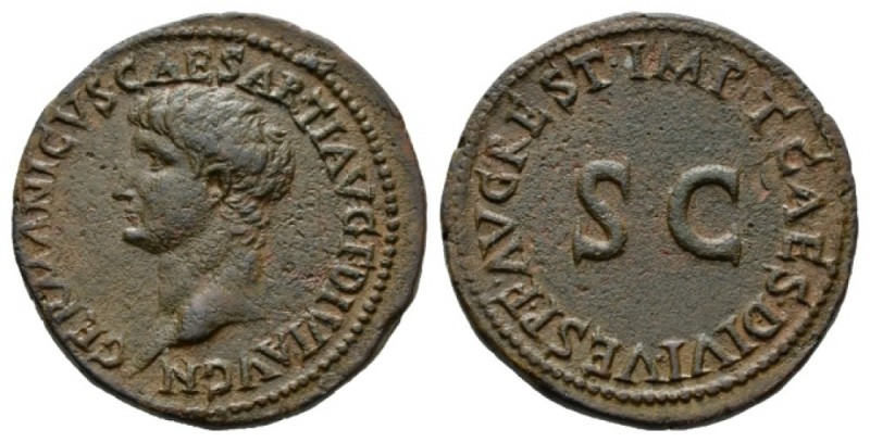 Germanicus, father of Gaius As 37-41, Æ 28mm., 11.45g. GERMANICVS CASEAR TI AVGV...