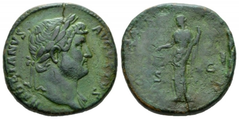 Hadrian, 117-138 Sestertius 125-128, Æ 32.5mm., 30.86g. HADRIANVS AVGVSTVS Lurea...