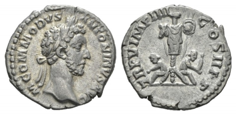 Commodus, 177-192 Denarius 180-181, AR 18.5mm., 2.91g. M COMMODVS ANTONINVS AVG ...