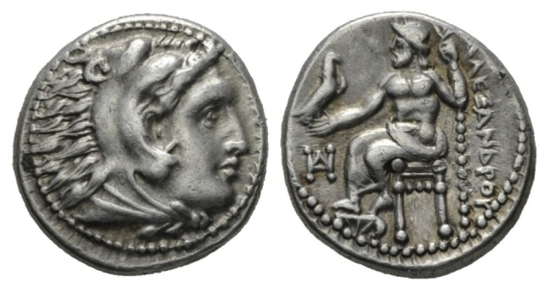 Kingdom of Macedon, Alexander III, 336 – 323 and posthumous issue Miletus Drachm...