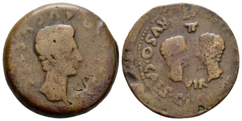 Hispania, Acci Tiberius, 14-37 Bronze 14-37, Æ 33mm., 21.38g. Tiberius, 14-37. B...