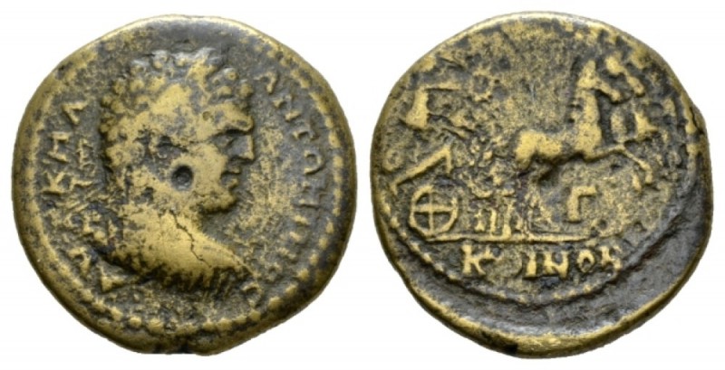 Thessaly, Koinon Caracalla, 198-217 Triassarion 198-217, Æ 23mm., 7.64g. Laureat...