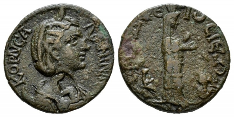 Caria, Aphrodisia Time of Gallienus Bronze 253-268, Æ 24.5mm., 8.39g. Draped bus...