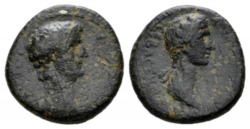 Lydia, Thyateira Tiberius, 14-37 Bronze 14-37, Æ 19mm., 4.20g. Bare head of Clau...