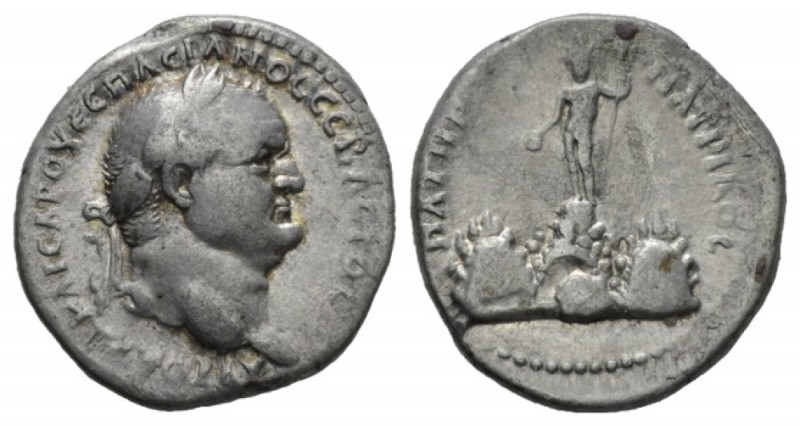 Cappadocia, Caesarea Vespasian, 69-79 Drachm 73-74, AR 21.5mm., 6.60g. Laureate ...