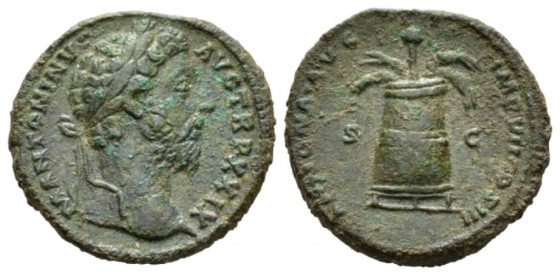 Marcus Aurelius, 161-180 As 174-175, Æ 26mm., 8.80g. M ANTONINVS - AVG TR P XXIX...