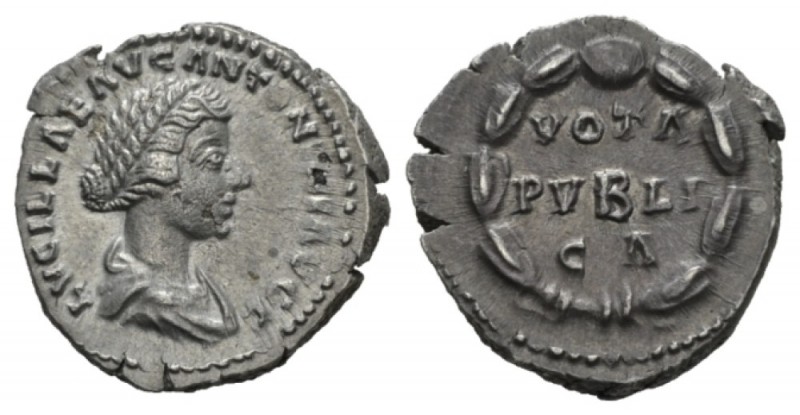 Lucilla, daughter of M. Aurelius and wife of Lucius Verus Denarius 161-162, AR 1...