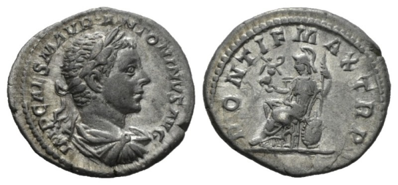 Elagabalus, 218-222 Denarius 218, AR 19.5mm., 2.92g. IMP CAES M AVR ANTONINVS AV...