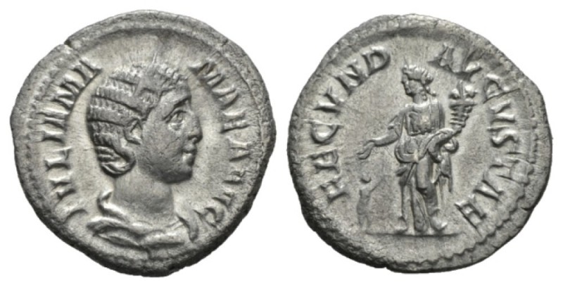 Julia Mamaea, mother of Severus Alexander Denarius 22-235, AR 20mm., 3.05g. IVLI...